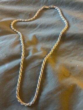 Sterling Silver Rope Chain Necklace - Classic Silver Women's Jewelry